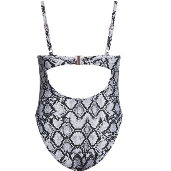 City Chic Snake Black 1 pc bathing suit - Picture 4 of 6